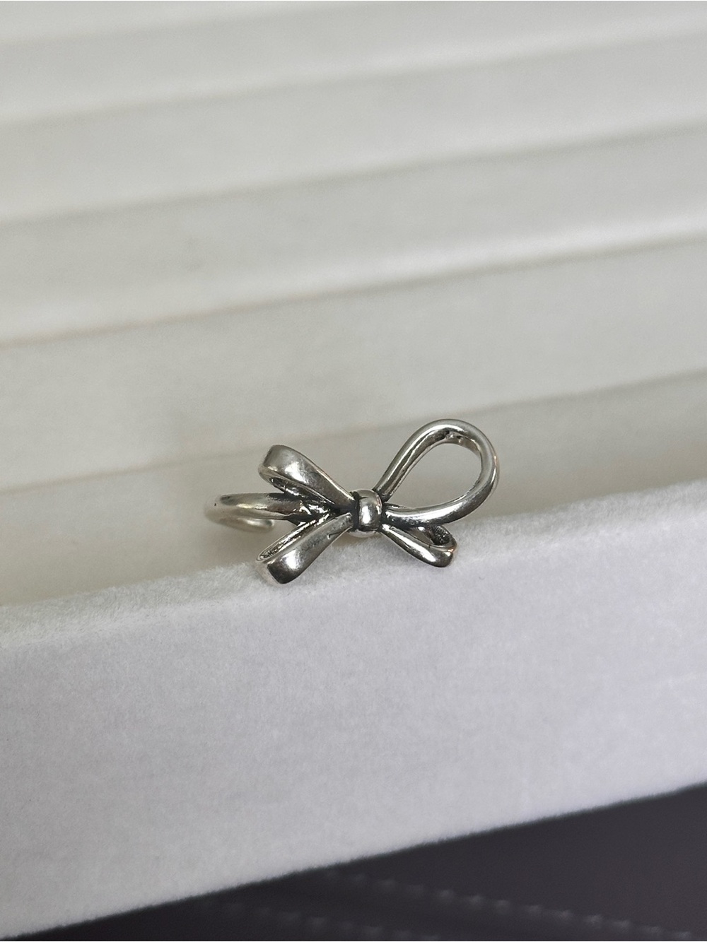 New! 925 Sterling Silver Vintage Bow Ring - Picture 1 of 5